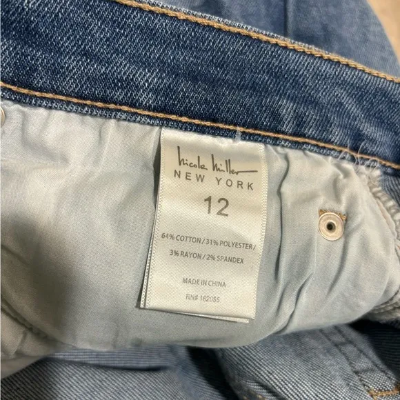 Nicole Miller Vintage Nomad Super High Rise Straight Jeans Size 12 NWT
