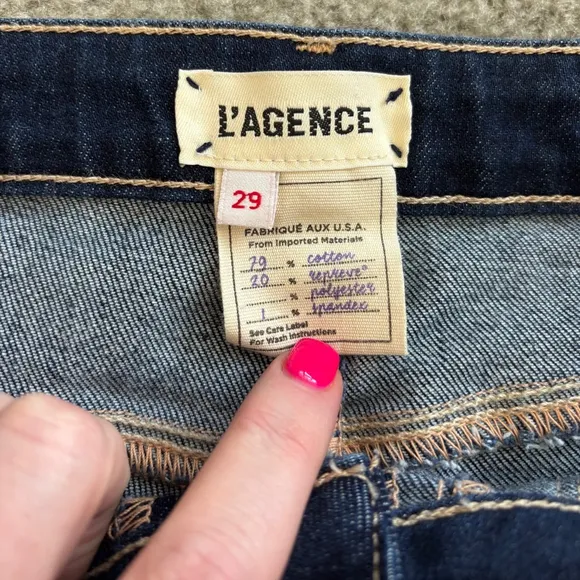 NWOT L'agence Margot Side Stripe Skinny High Rise Ankle Jeans | Size 29