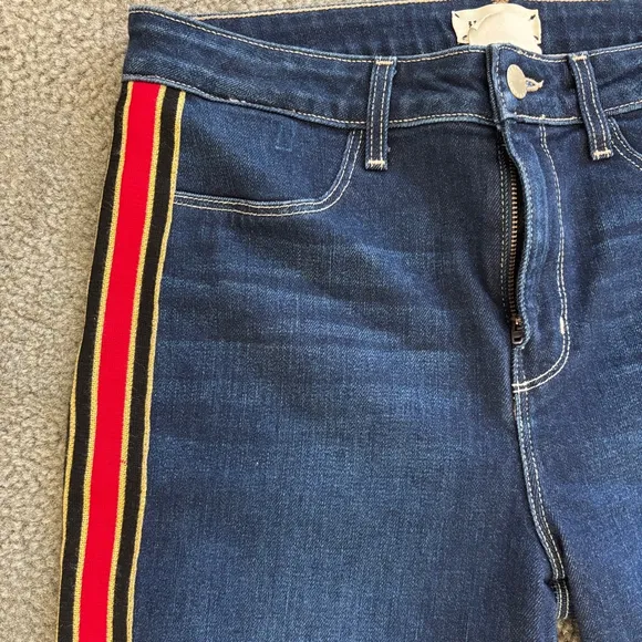NWOT L'agence Margot Side Stripe Skinny High Rise Ankle Jeans | Size 29
