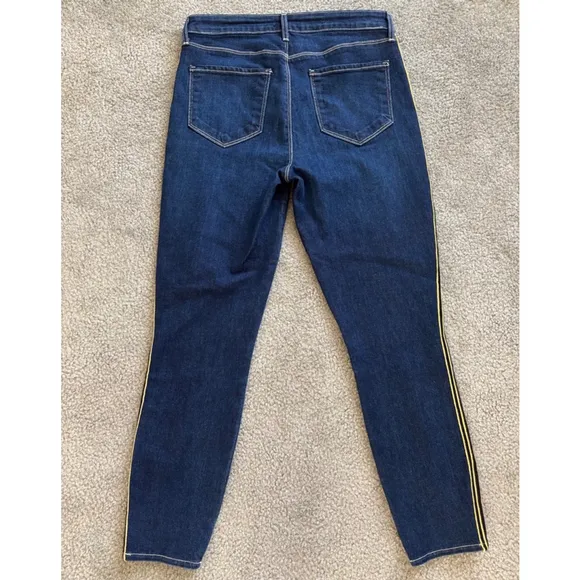 NWOT L'agence Margot Side Stripe Skinny High Rise Ankle Jeans | Size 29
