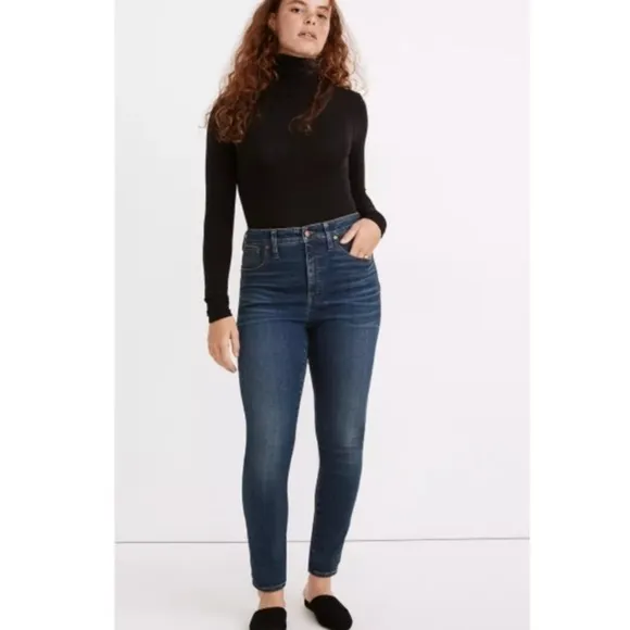 NWOT Madewell Curvy High Rise Skinny Jeans Lanette Wash 25
