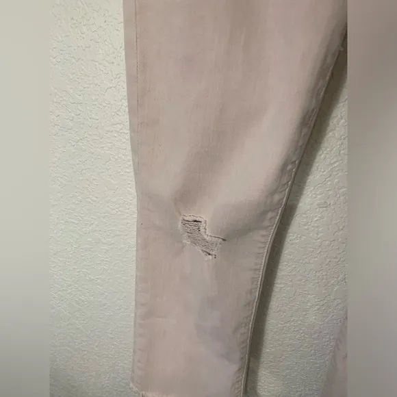 NWOT MOTHER Women Mid-rise Skinny Jeans  Sz 24 Blush The Rascal Ankle Snippet
