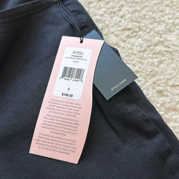 NWT Curves 360 by NYDJ Slim Straight Leg Ankle Jeans in Size 2