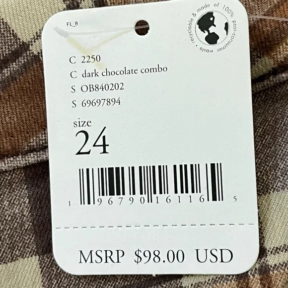 NWT Free People We The Free Just Float On Plaid Printed Flare Jeans 24 Boho 70’s