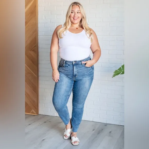 NWT Judy Blue High Rise Tummy Control Vintage Wash Skinny Jeans size 16W