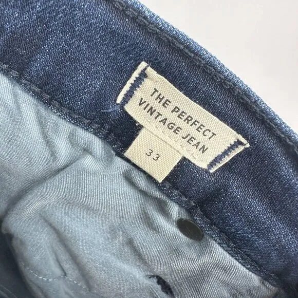 NWT Madewell The Perfect Vintage Tapered Jean Bensley Dark Wash Size 33