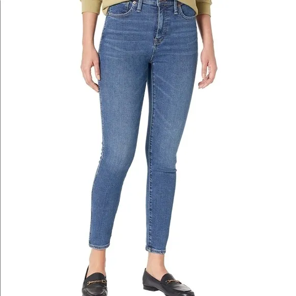 NWT Madewell Women's 10'' High Rise Skinny Jeans, Wendover, Blue, 31