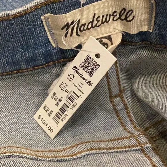 NWT Madewell Kick Out Crop Jeans size 31