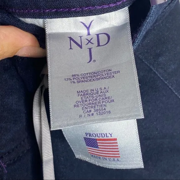 NWT NYDJ Slim Fitting Skinny Dark Wash Size 14