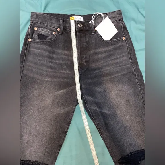 NWT! Pistola Womens Keaton High RiseSlim Denim Straight Leg Jeans Taurus, Sz 28