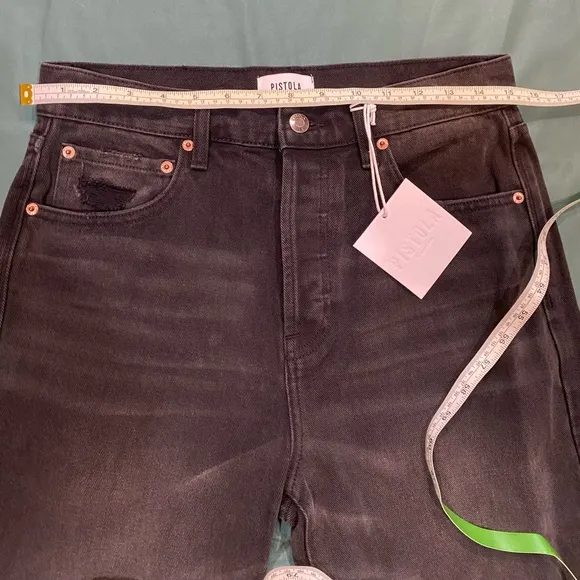NWT! Pistola Womens Keaton High RiseSlim Denim Straight Leg Jeans Taurus, Sz 28