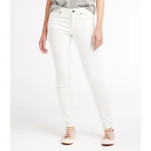 NWT Womens Size 12 12x31 LL Bean White Mid-Rise Signature Premium Skinny Jeans
