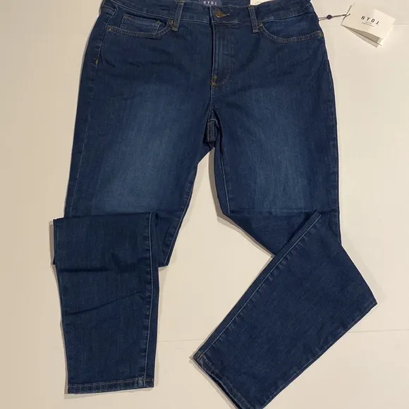 NYDJ SZ 12 Skinny Denim Blue Jeans Medium Wash New D30