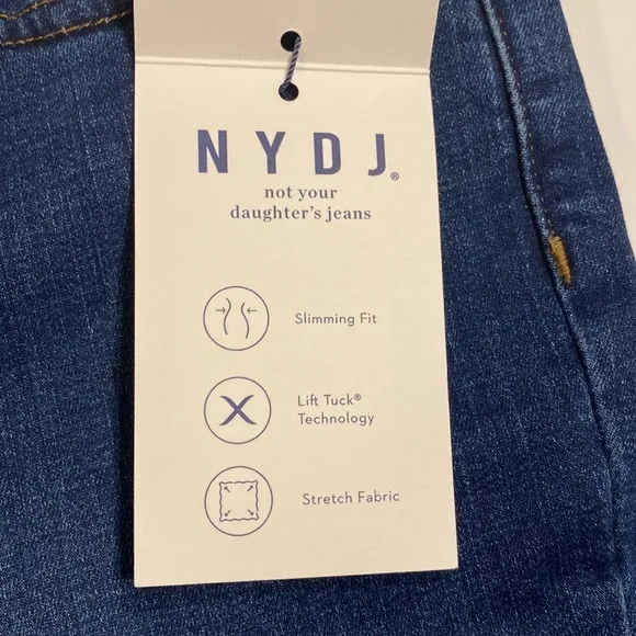 NYDJ SZ 12 Skinny Denim Blue Jeans Medium Wash New D30