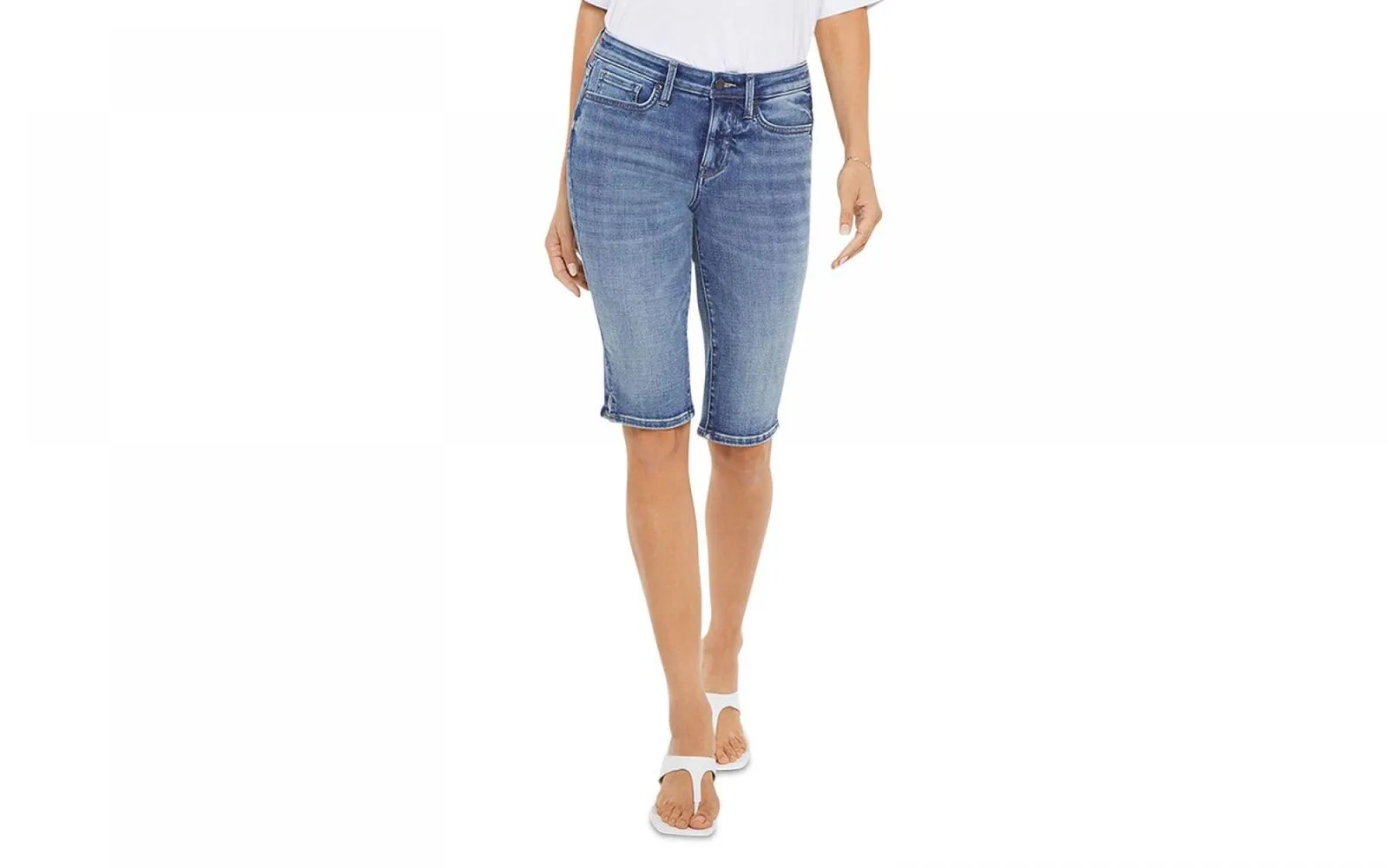 NYDJ Womens High Rise Knee-Length Denim Shorts MATKCP8200