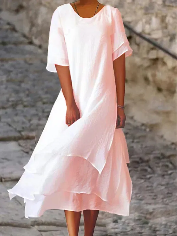 Odila® | Chic Elegance Block Slit Dress