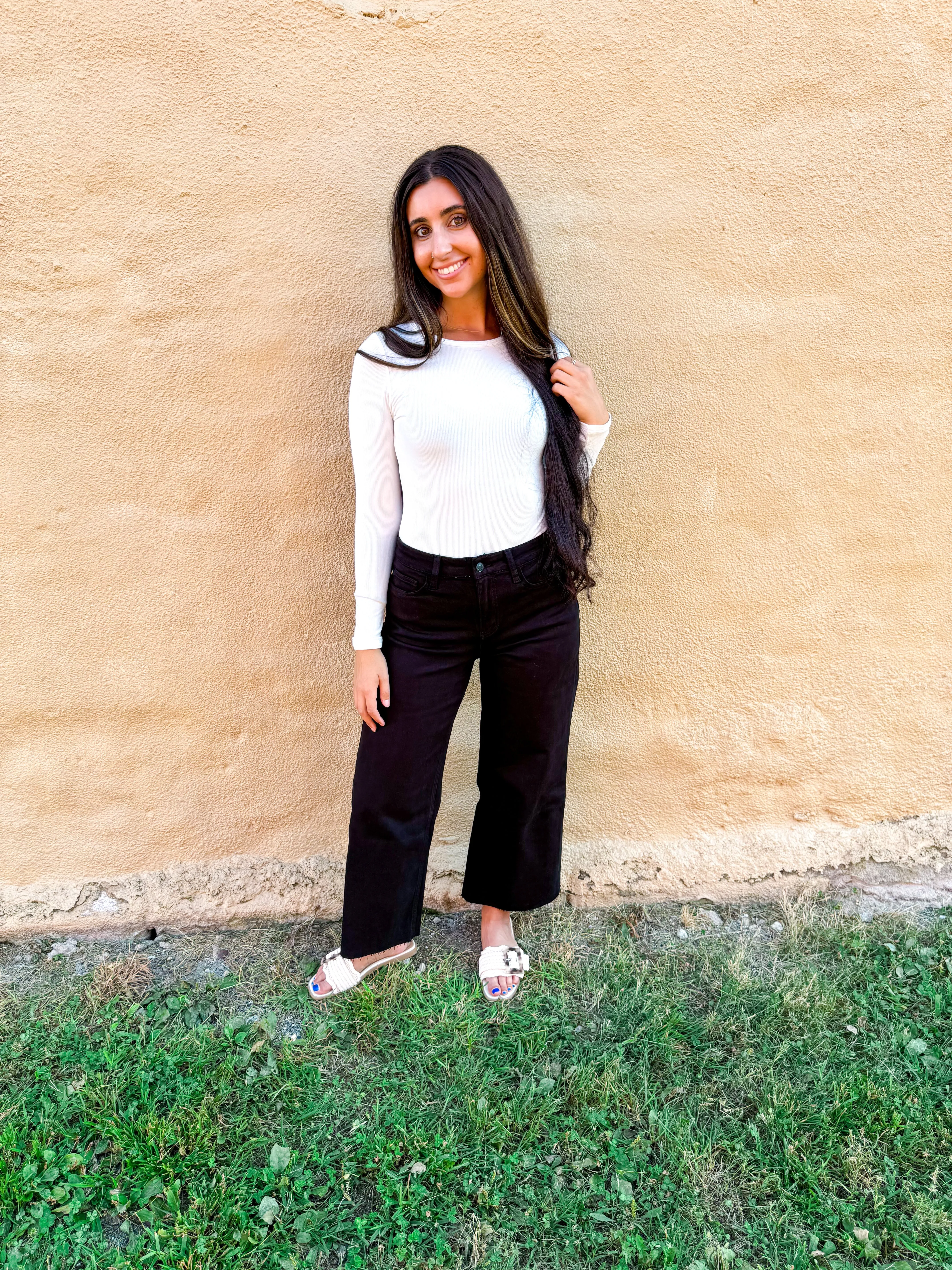 Oliver- Cropped Wide Leg Jeans