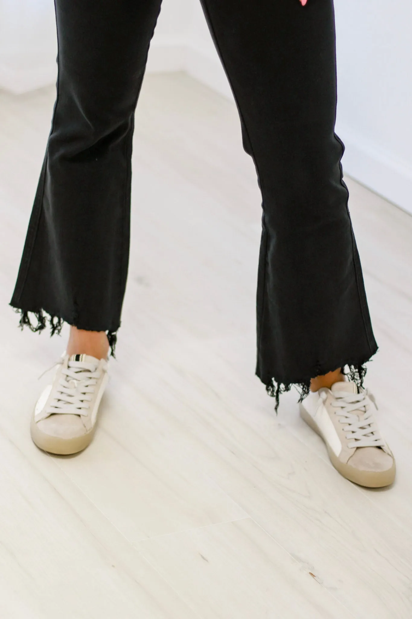 Our Favorite Flare Black Mica Jeans