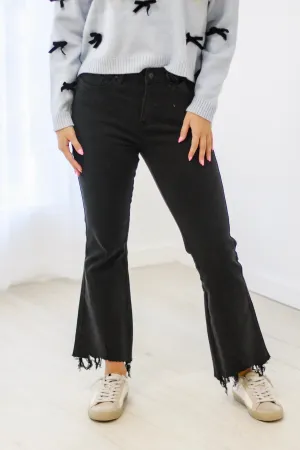 Our Favorite Flare Black Mica Jeans