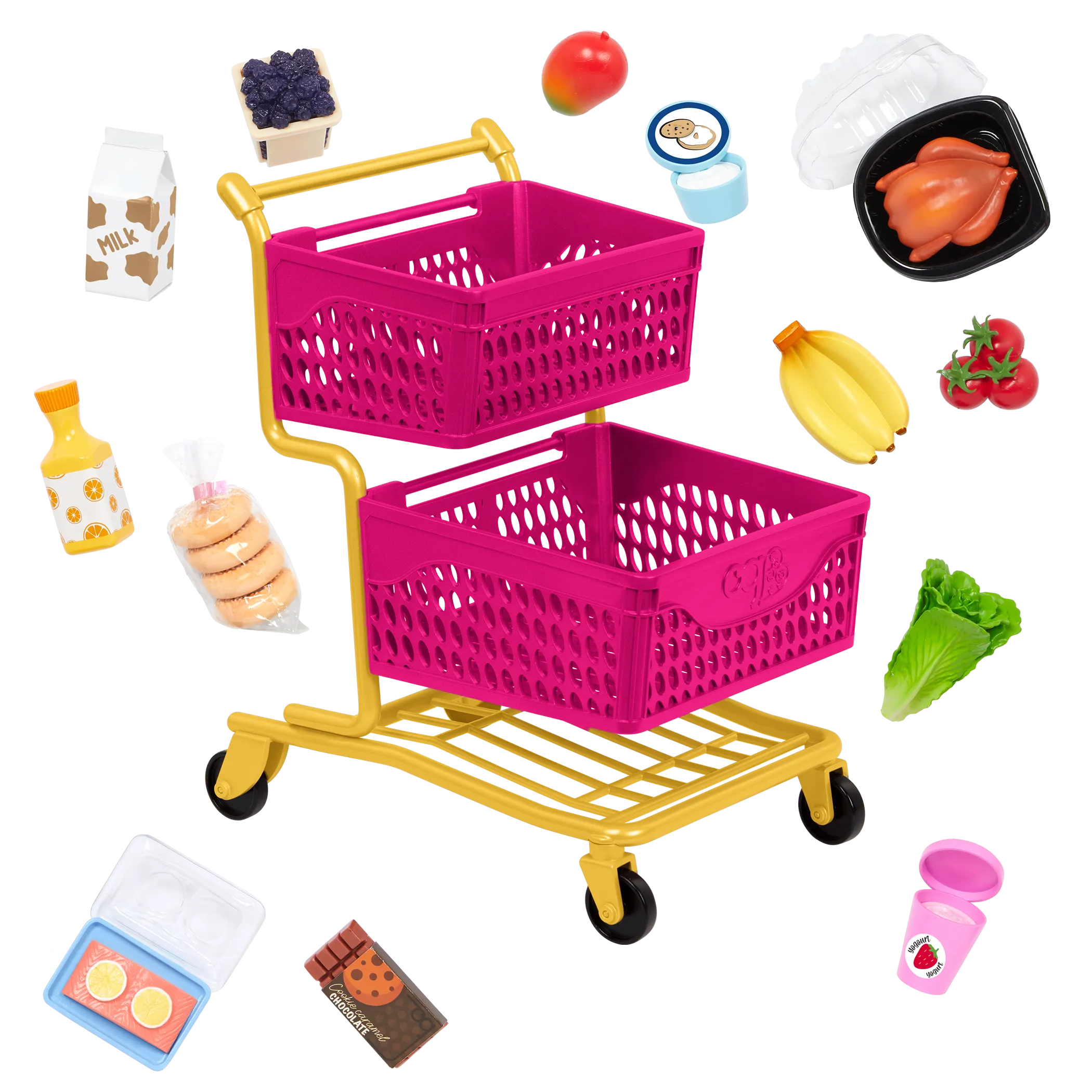 Our Generation Deluxe Accessory Set - Shoping Cart with Groceries