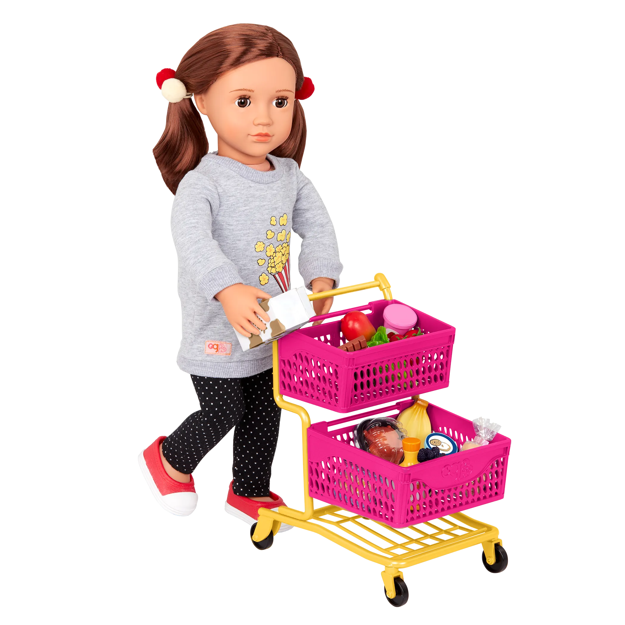 Our Generation Deluxe Accessory Set - Shoping Cart with Groceries
