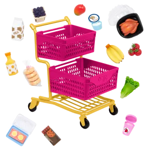 Our Generation Deluxe Accessory Set - Shoping Cart with Groceries