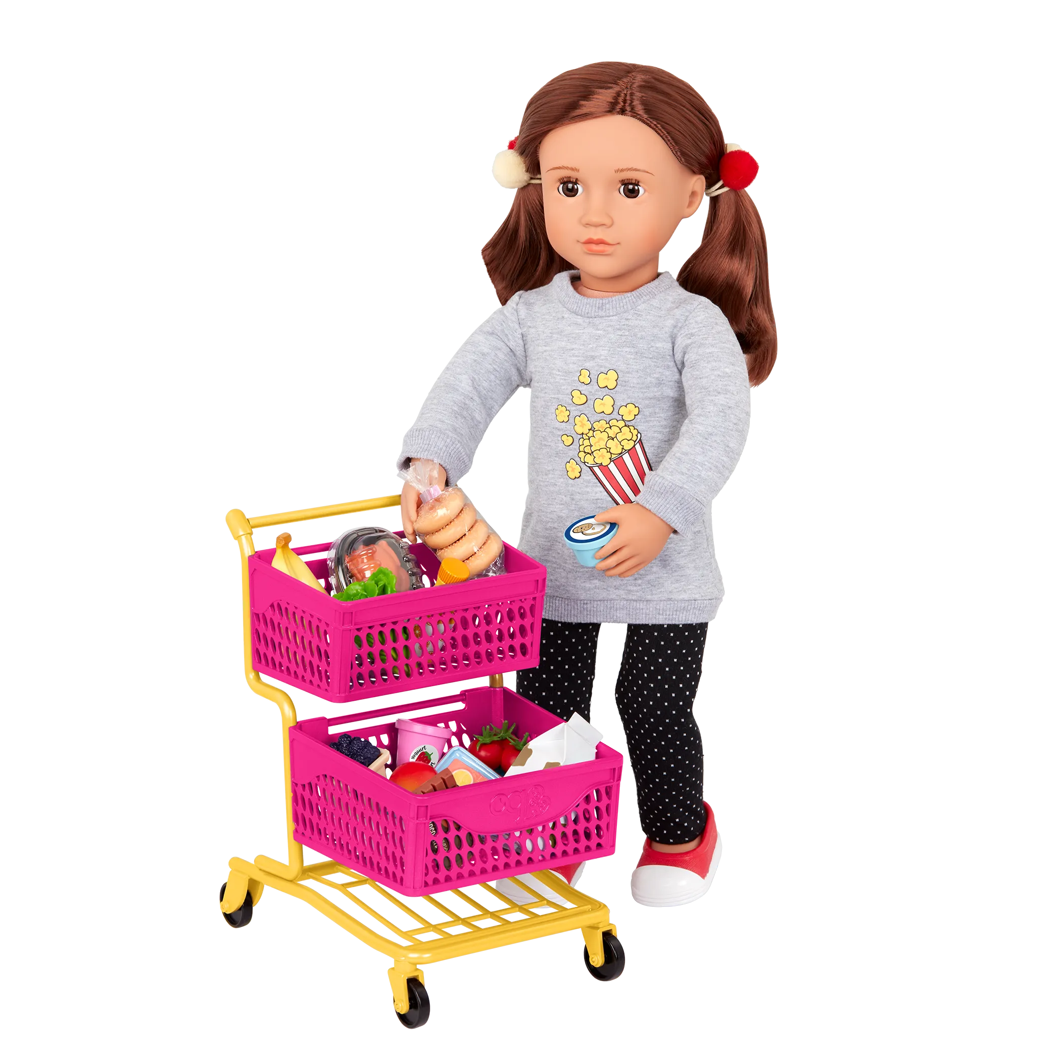 Our Generation Deluxe Accessory Set - Shoping Cart with Groceries