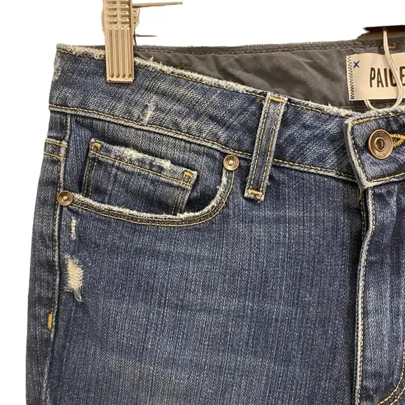 Paige Hoxton Ankle Peg Low Rise Jeans Lexington Destructed