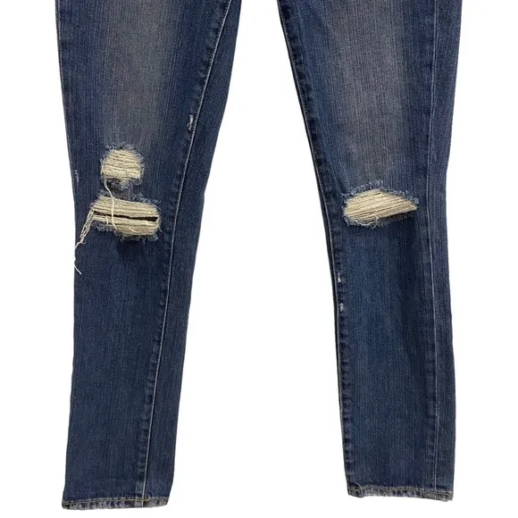 Paige Hoxton Ankle Peg Low Rise Jeans Lexington Destructed