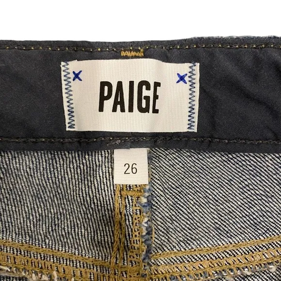 Paige Hoxton Ankle Peg Low Rise Jeans Lexington Destructed