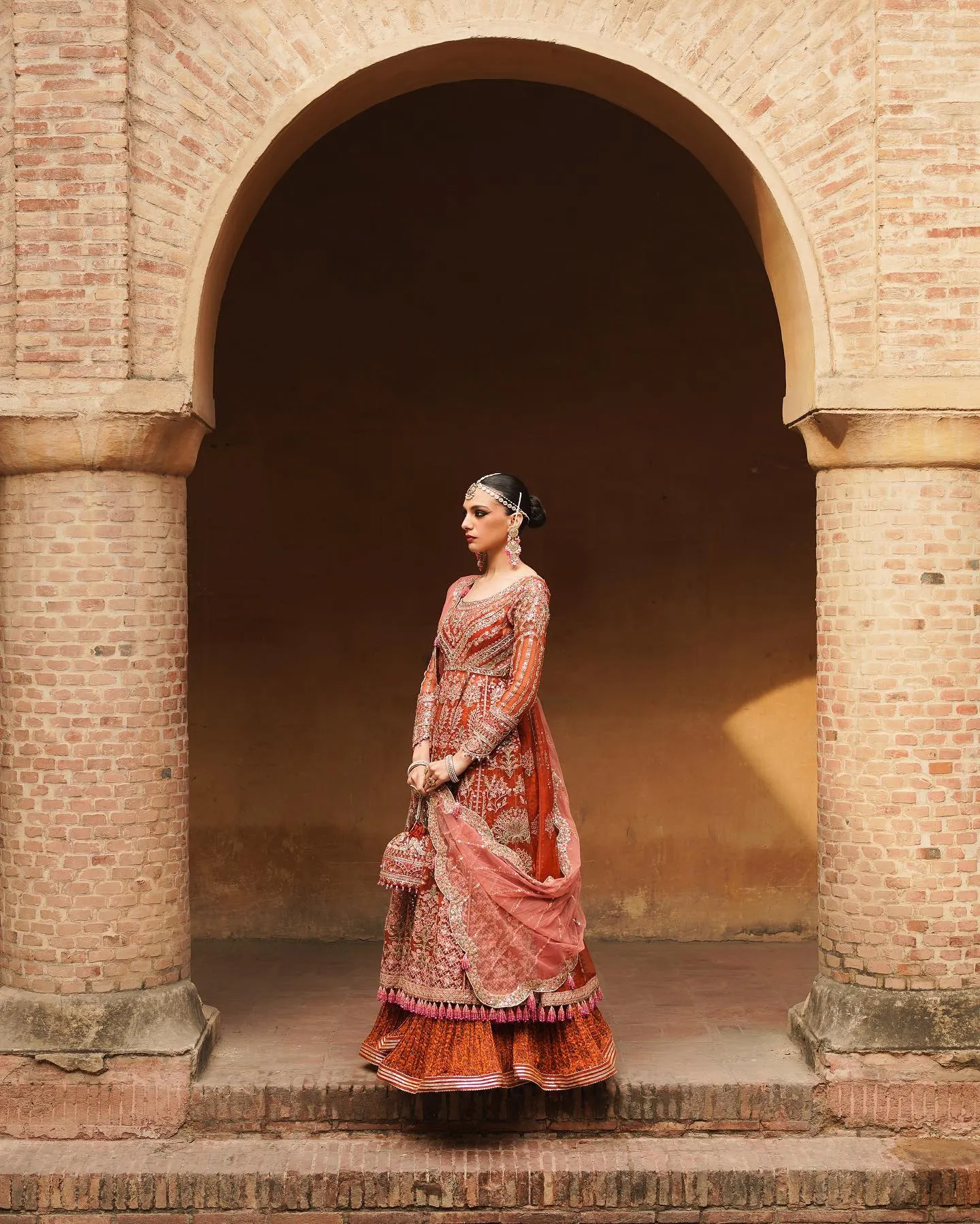 Pakistani Bridal Pishwas Frock and Royal Sharara Dress