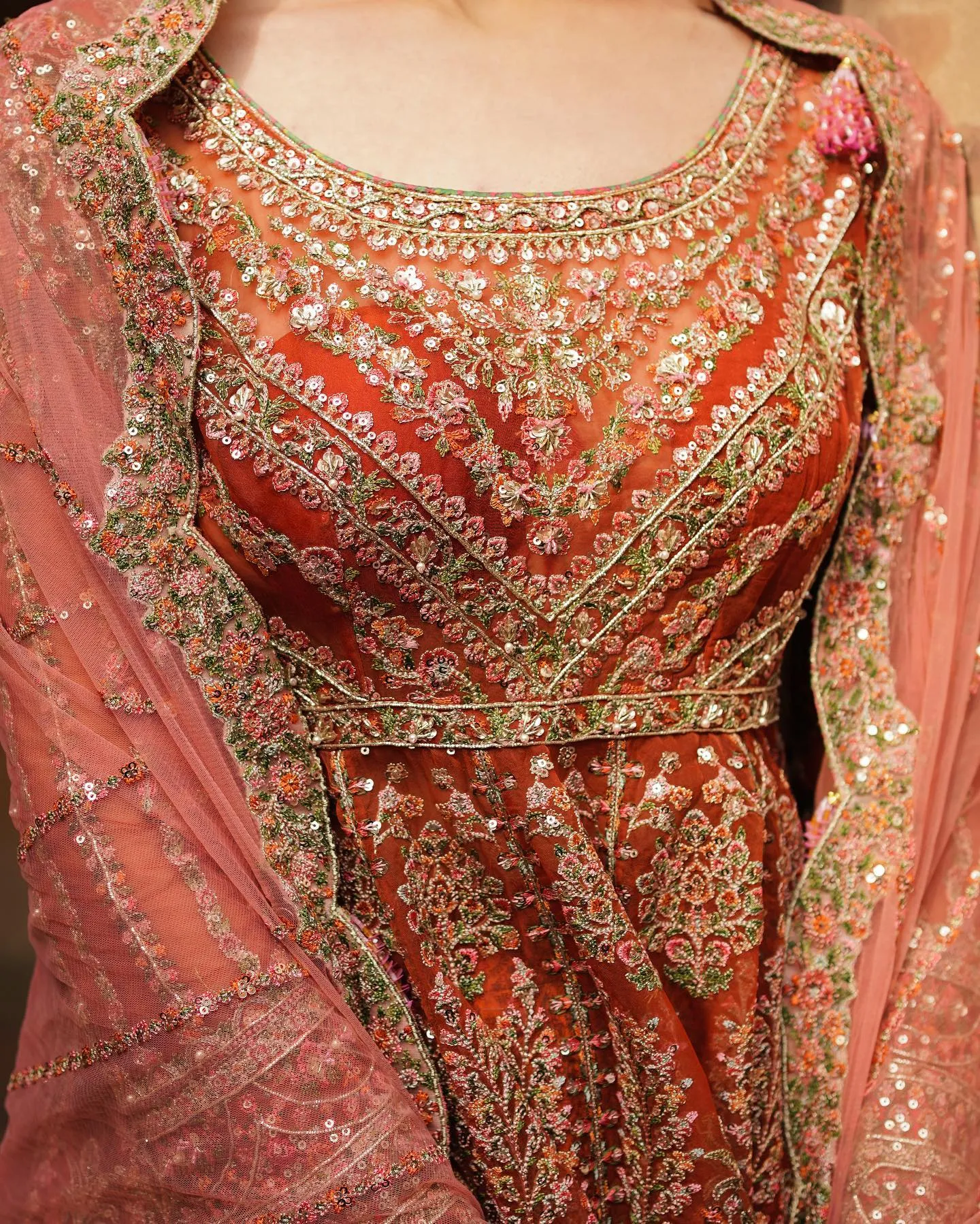 Pakistani Bridal Pishwas Frock and Royal Sharara Dress