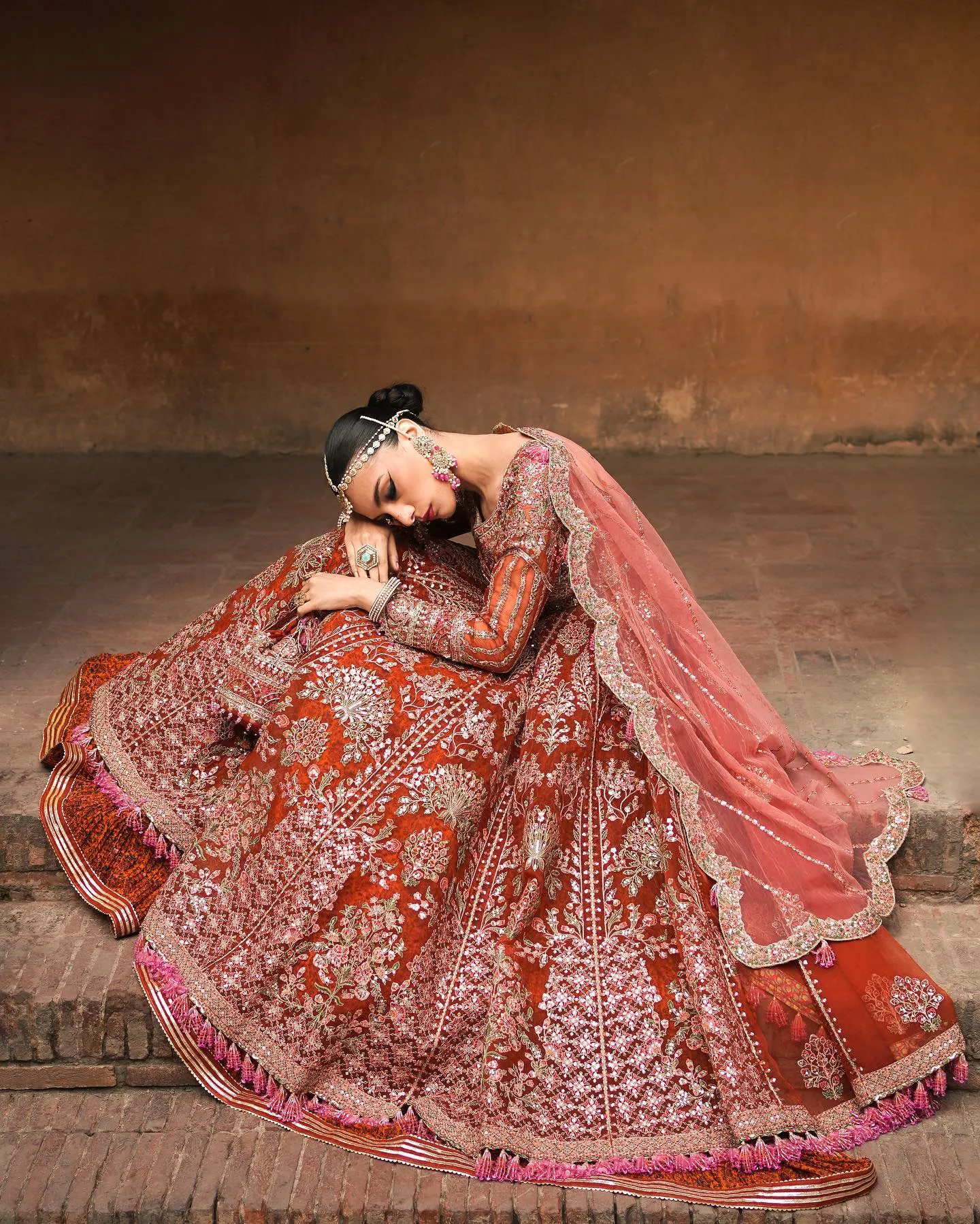 Pakistani Bridal Pishwas Frock and Royal Sharara Dress