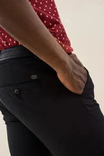 PANTALONES ANDY SLIM CHINOS CON CINTURÓN DE REGALO NEGROS
