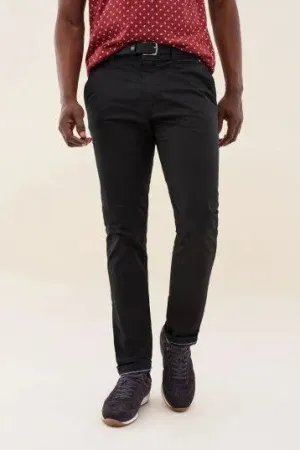 PANTALONES ANDY SLIM CHINOS CON CINTURÓN DE REGALO NEGROS