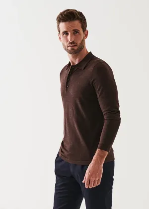 PATRICK ASSARAF LS Merino Polo | Brownie