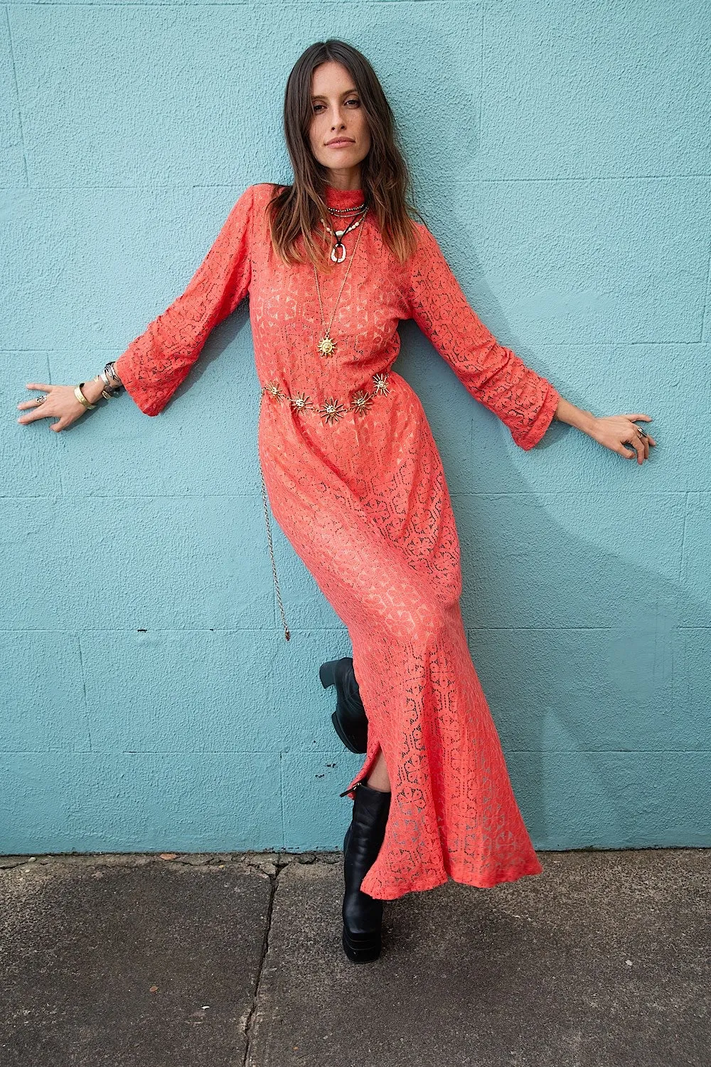 Peace In The Valley Lace Maxi Dress