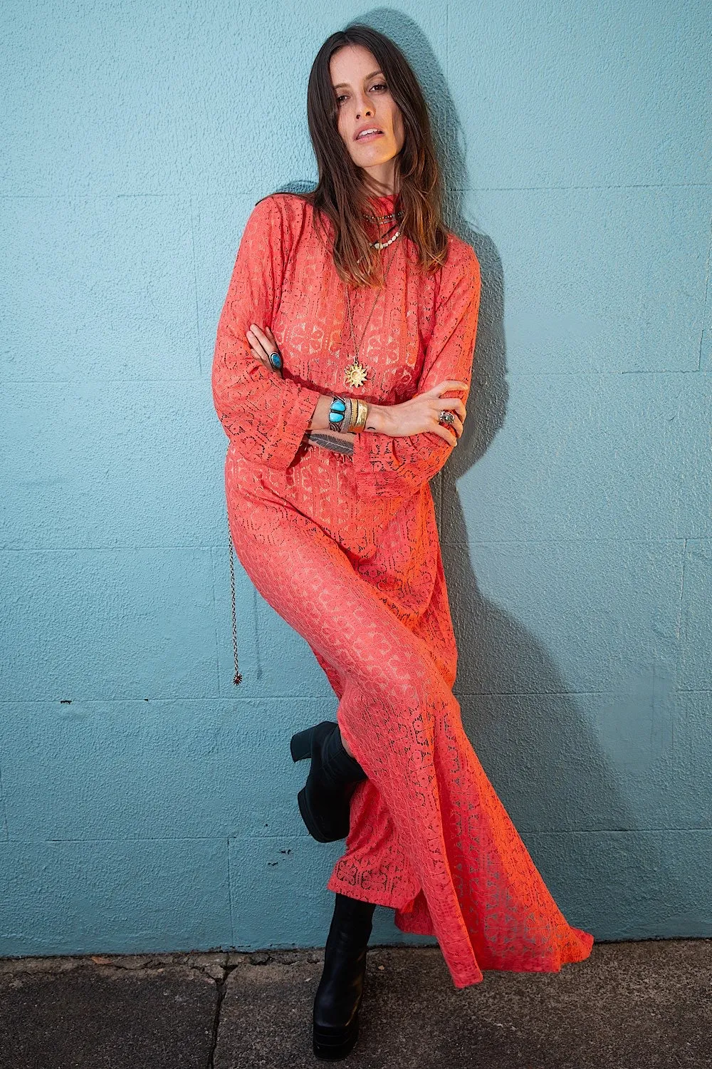 Peace In The Valley Lace Maxi Dress