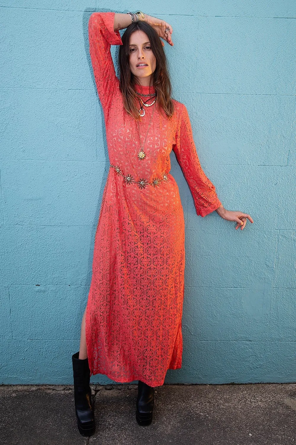 Peace In The Valley Lace Maxi Dress