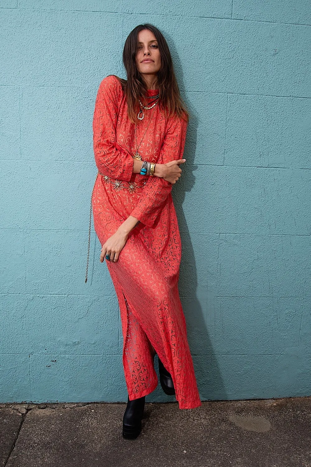 Peace In The Valley Lace Maxi Dress