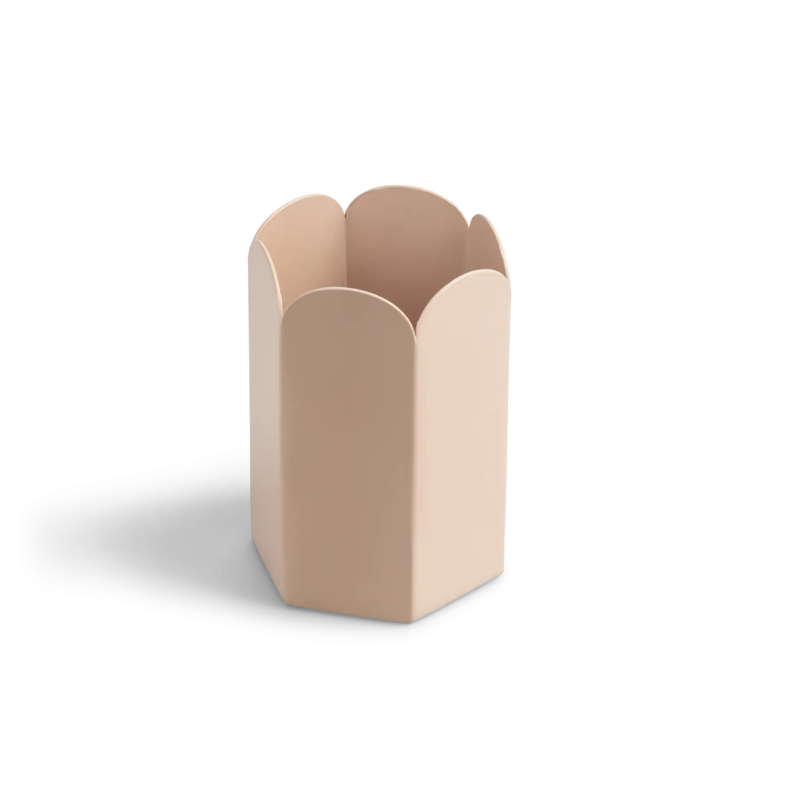 Pink Scallop Edge Pen Pot