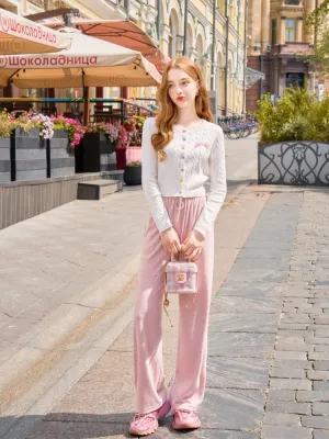 Pink Terry Wide Pants