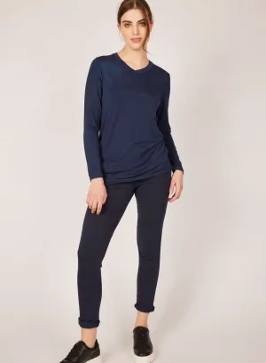 Pistache Second Skin V-Neck Loose Top