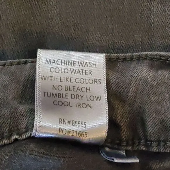 Pistola Military Cargo Skinny Jeans Pants Size 30 Grey New