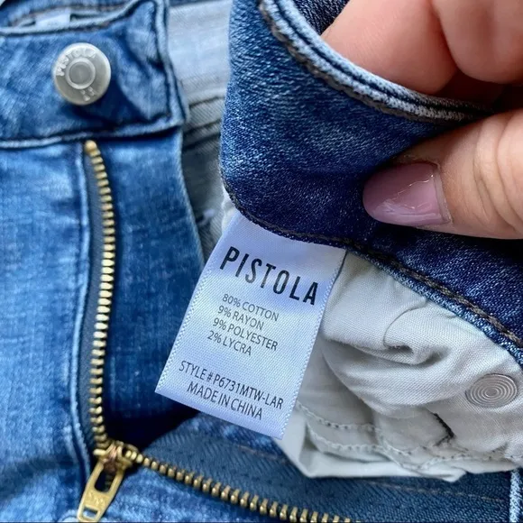 Pistola Revolve Medium Wash Skinny Jeans | Size 29 | Stretch Denim