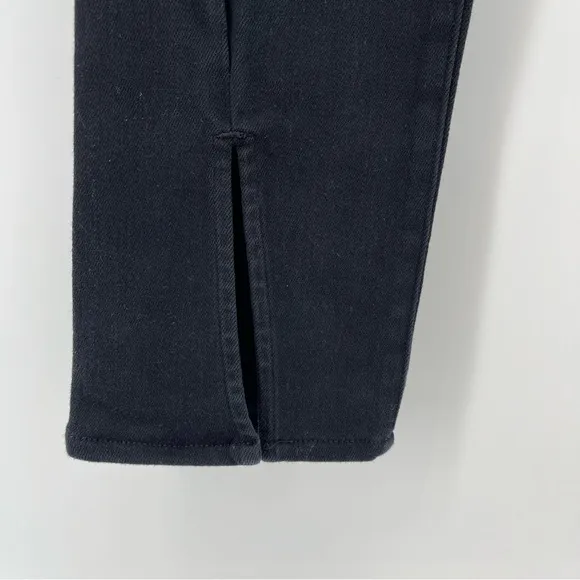 Pistola Teagan High Waist Slit Cuff Slim Leg Black Vinyl Women's Jeans Size 29