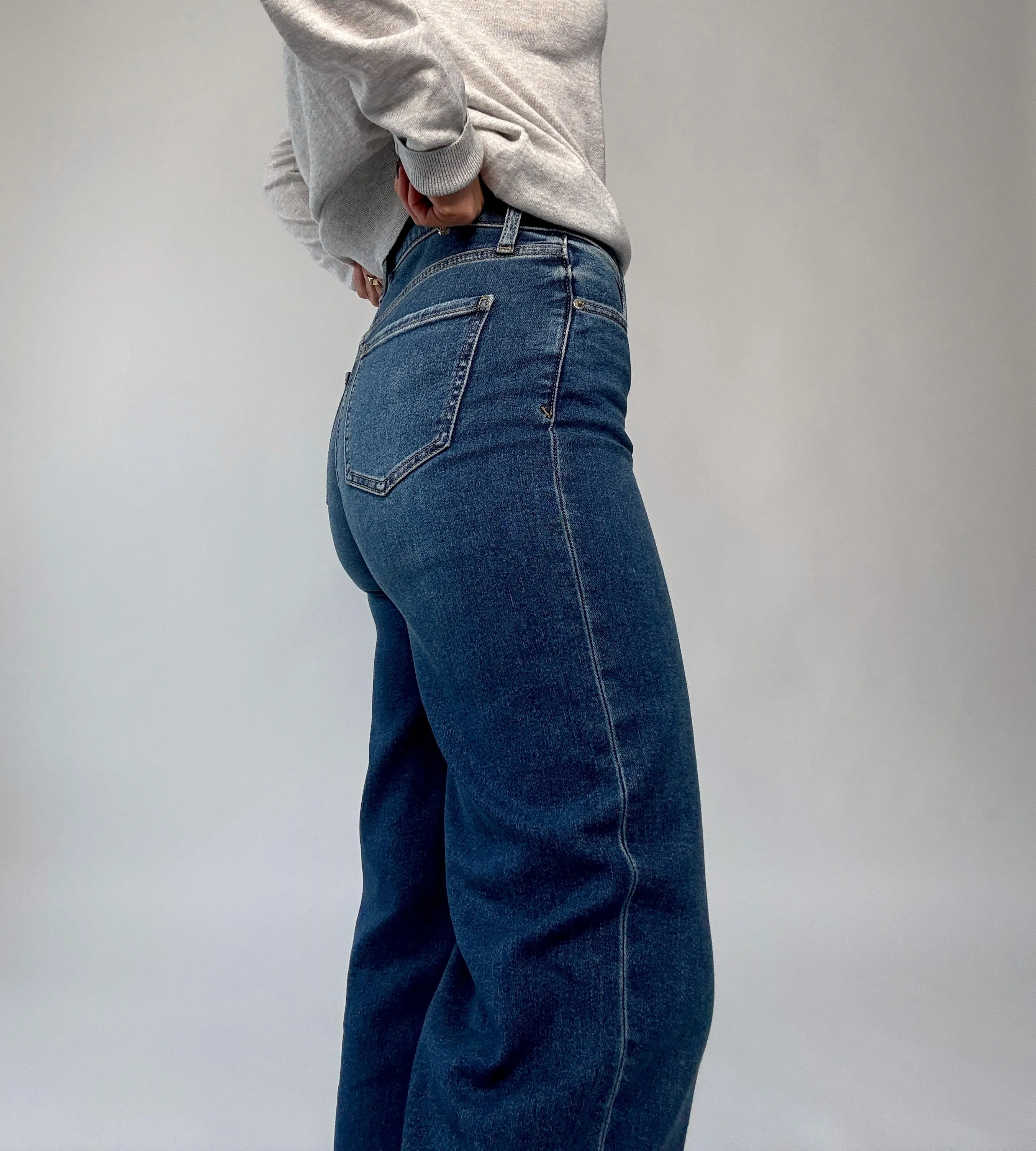 Pleaser High Rise Wide Ankle Jean