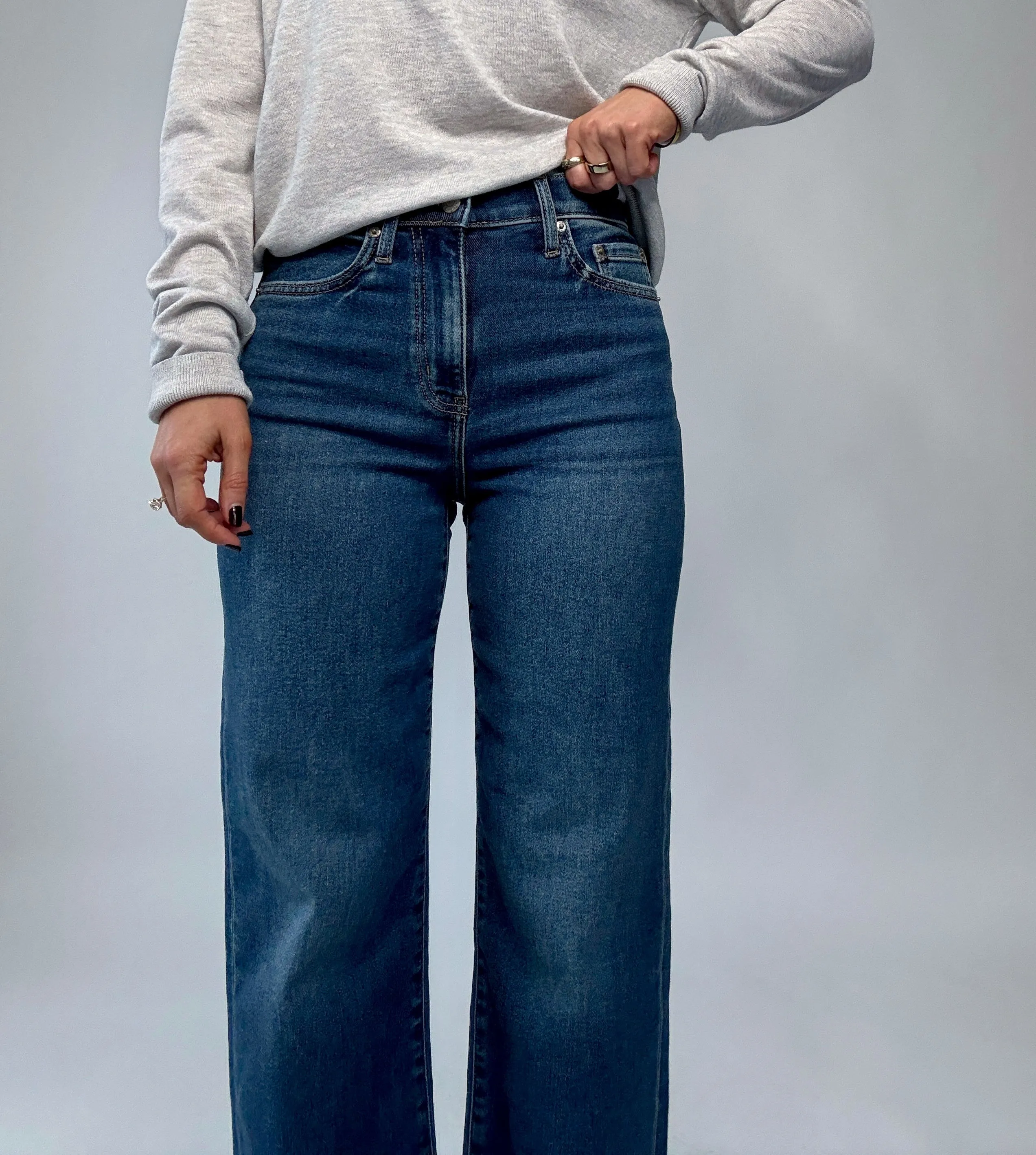 Pleaser High Rise Wide Ankle Jean