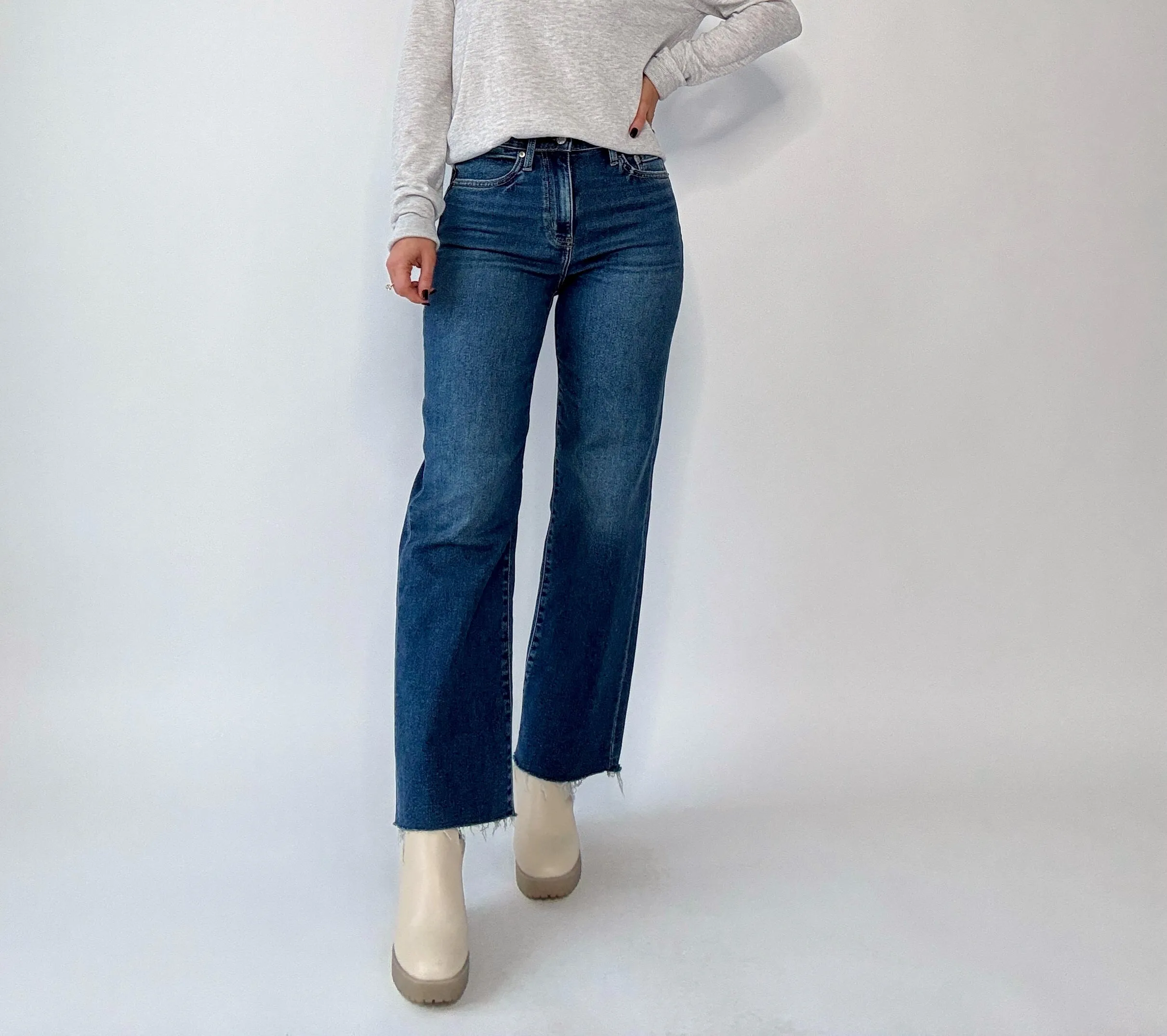 Pleaser High Rise Wide Ankle Jean