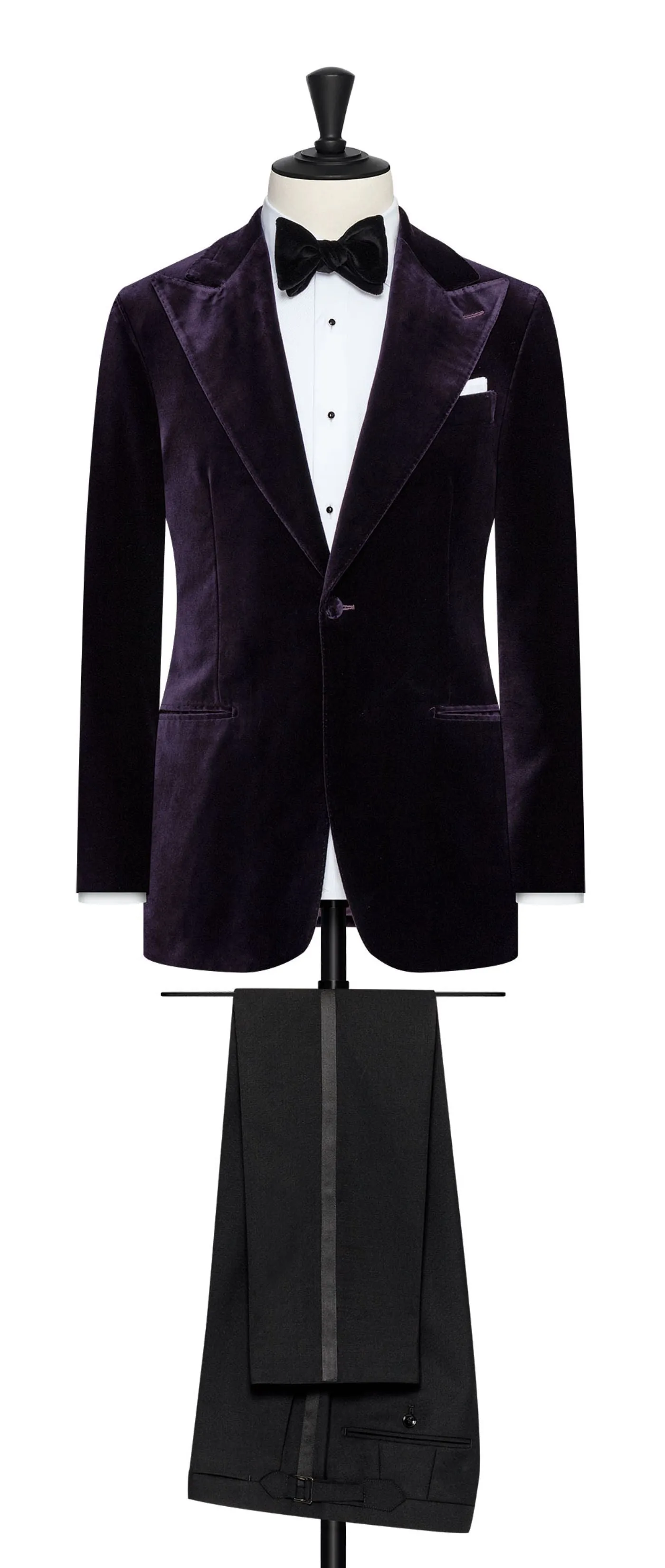 Pontoglio Dark Purple Stretch Cotton Velvet